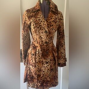 Bandolino Leopard Print Coat Brown Black